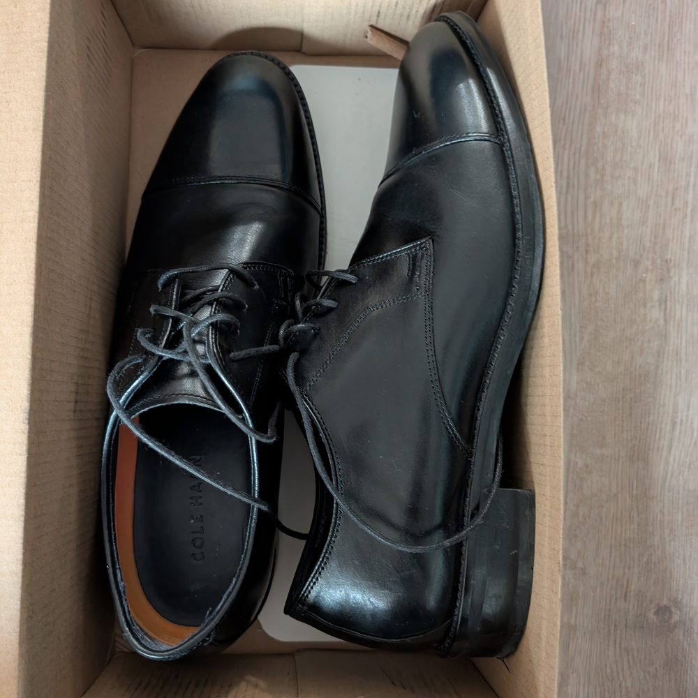Cole Haan Men's Black Leather Dress Shoes
